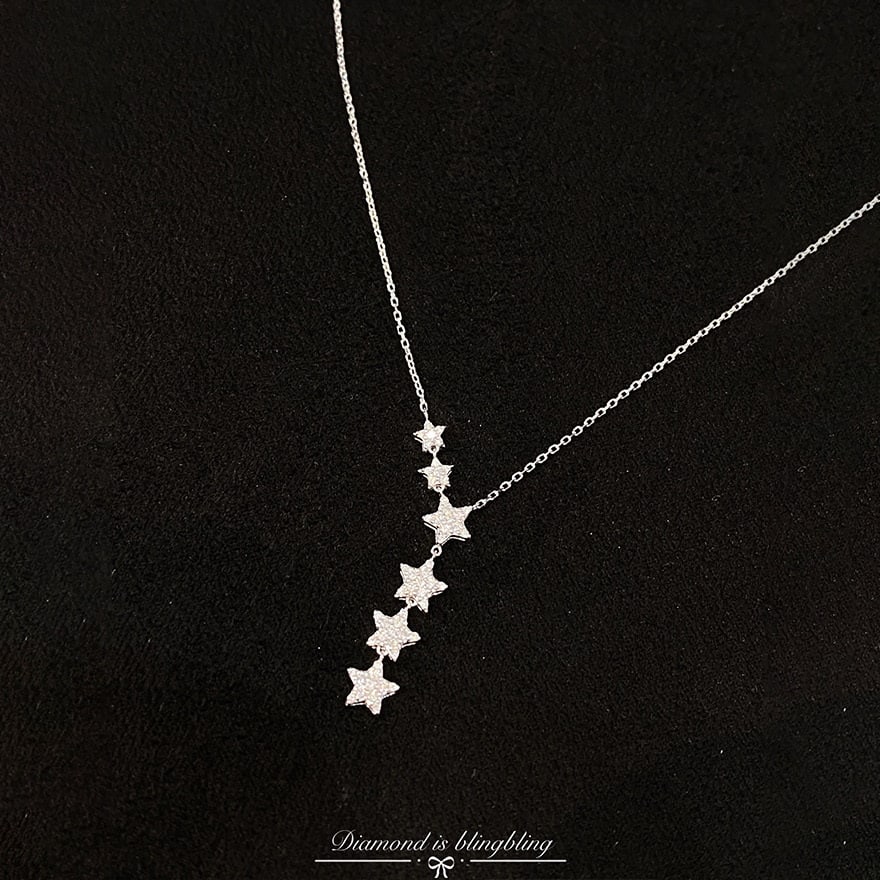 14k Gold 0.2 Ct Natural H Diamond Necklace - 2