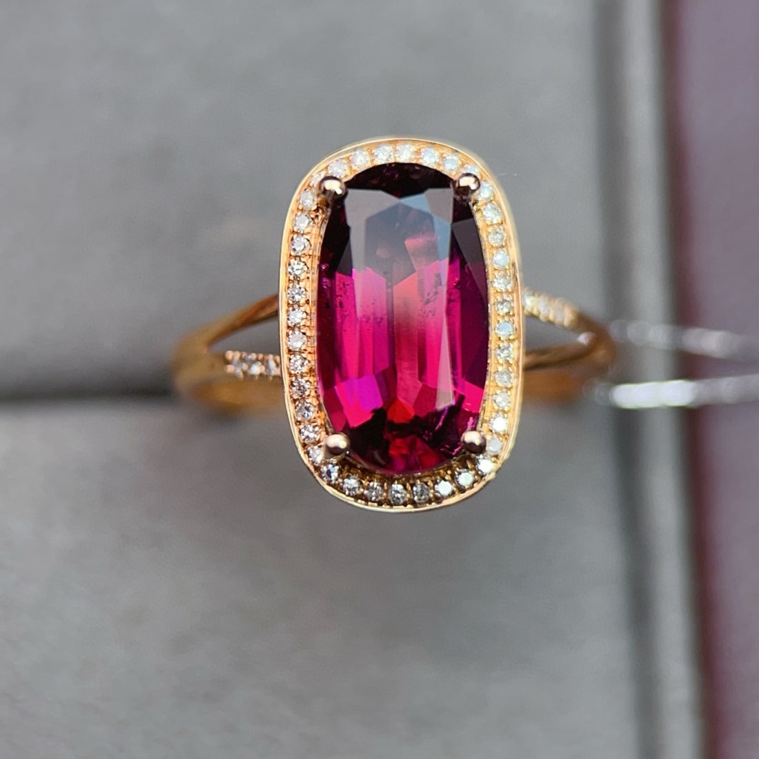14k Gold 3.09 Ctw Natural Tourmaline & Diamond Ring - 2