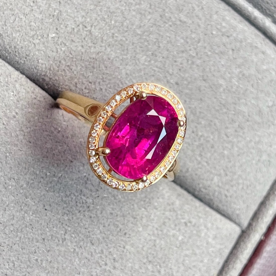 14k Gold 3.68 Ctw Natural Tourmaline & Diamond Ring - 2