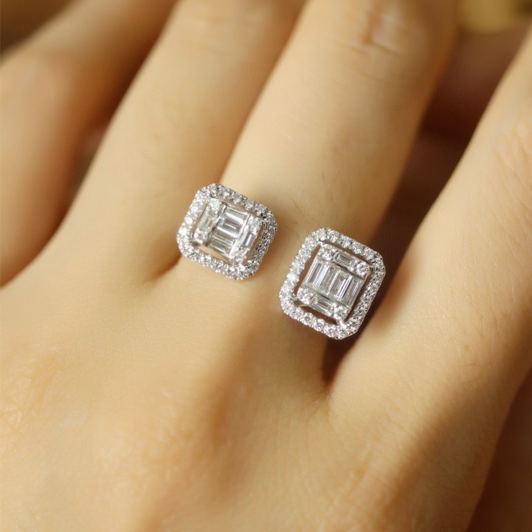 14k Gold 0.70 Ct Natural H Diamond Ring - 5
