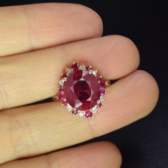 14k Gold 5.13 Ctw Natural Tourmaline & Diamond Ring - 3