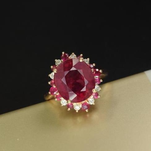 14k Gold 5.13 Ctw Natural Tourmaline & Diamond Ring - 4