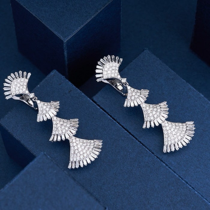 14k Gold 2.63 Ctw Natural H Diamond Earrings - 2