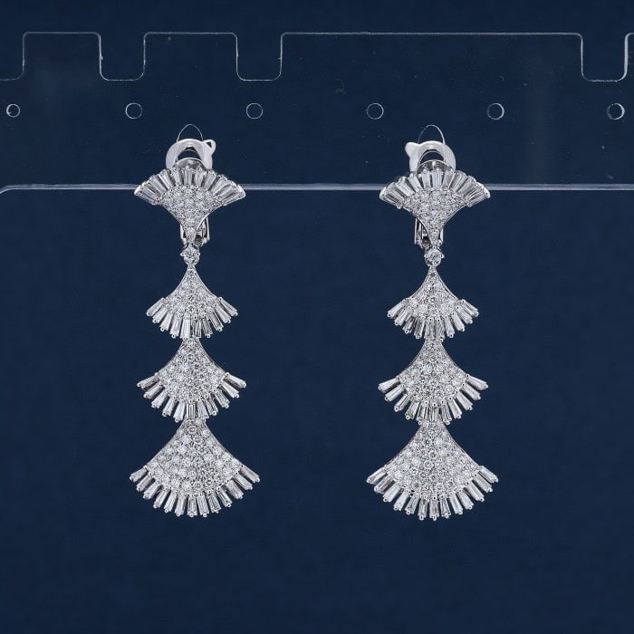 14k Gold 2.63 Ctw Natural H Diamond Earrings - 3