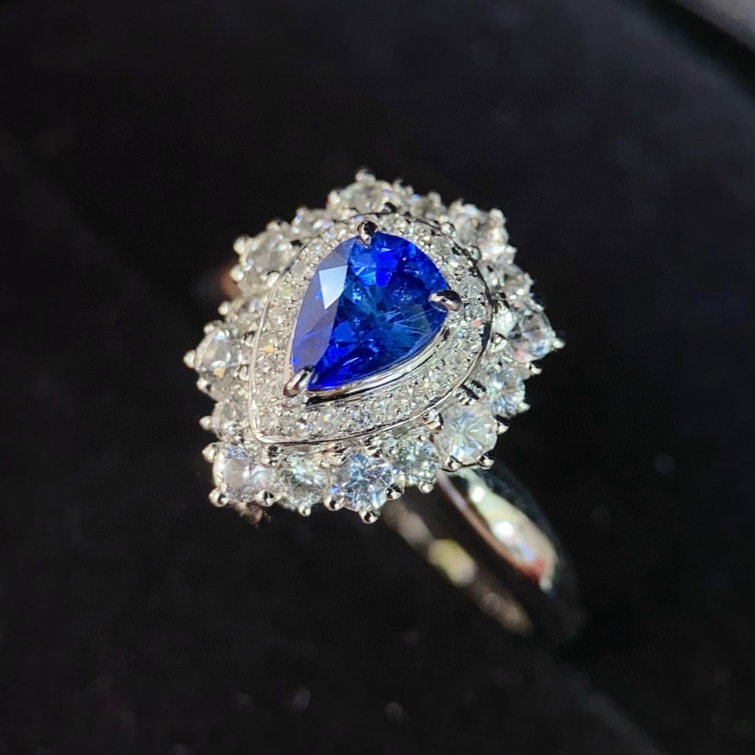 14k Gold 1.05 Ct Natural Sapphire & Diamond & Sapphire Ring/pendant( Without Chain ) - 6