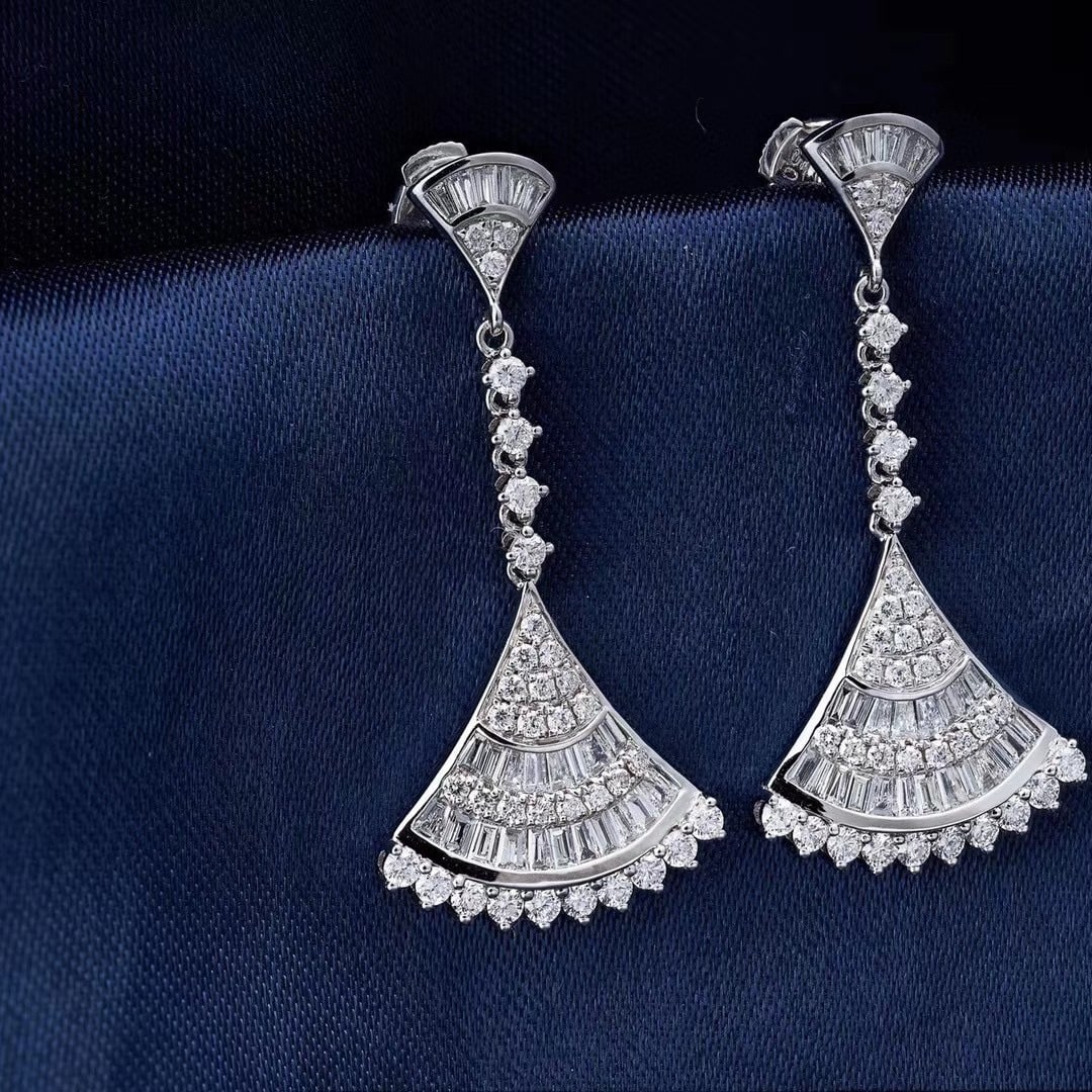 14k Gold 1.43 Ctw Natural H Diamond Earrings - 3