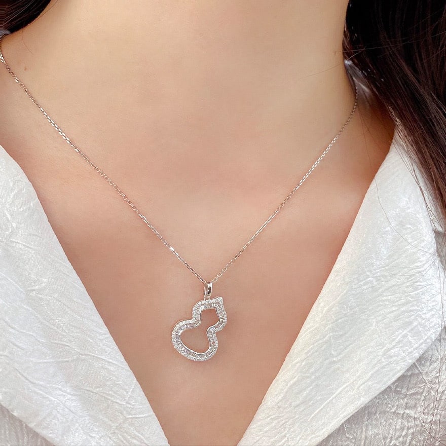 14k Gold 0.4 Ct Natural H Diamond Pendant( Without Chain ) - 2