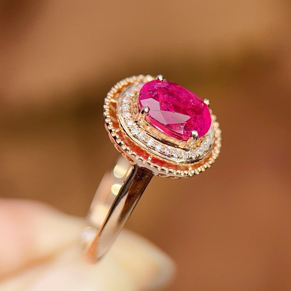 14k Gold 1.3 Ct Natural Tourmaline & Diamond Ring - 6