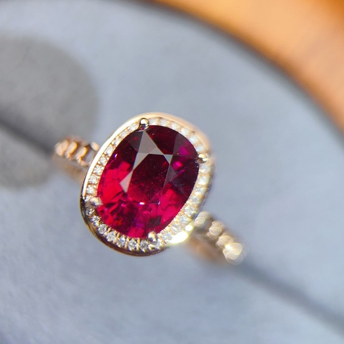 14k Gold 2.78 Ct Natural Tourmaline & Diamond Ring - 5