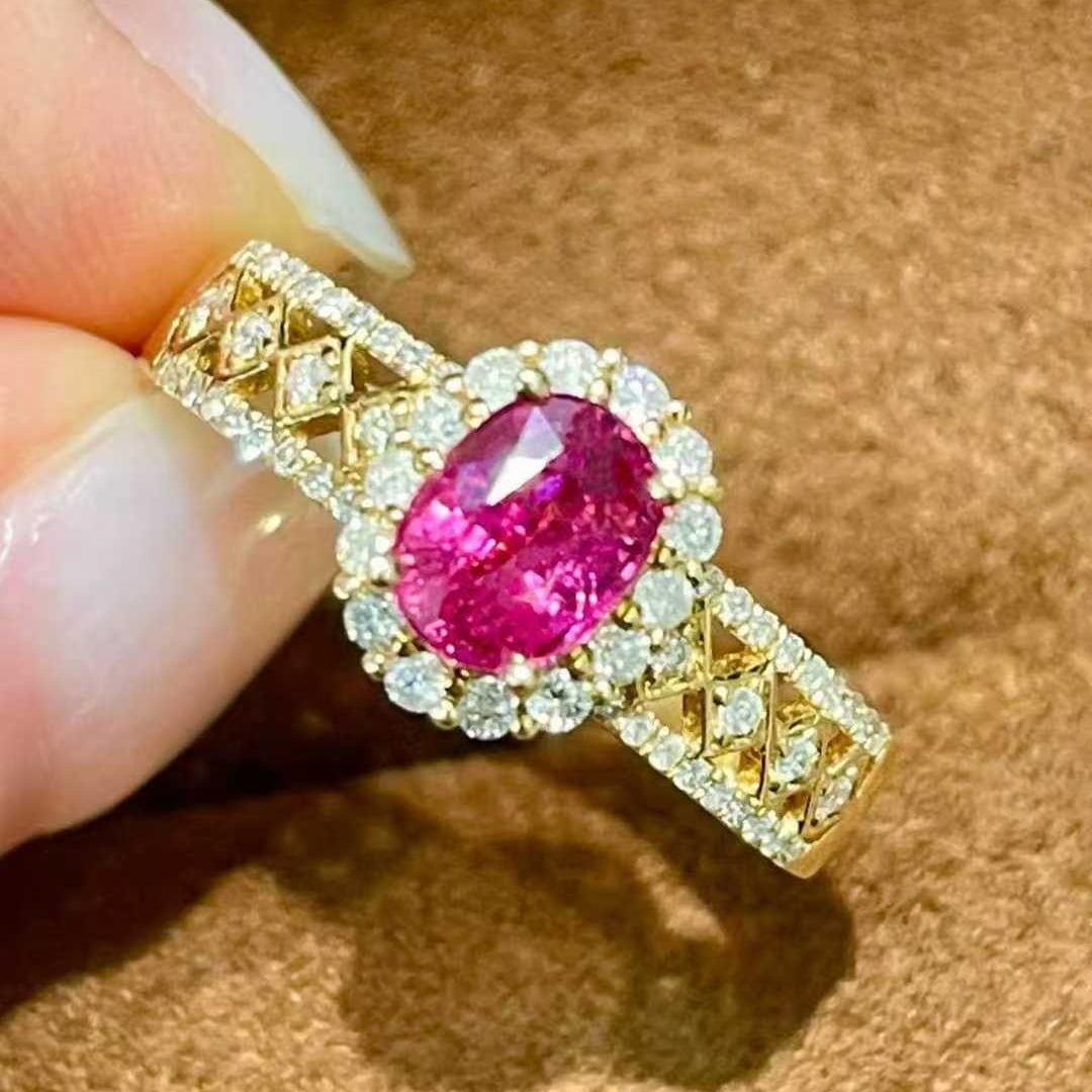 14k Gold 1.1 Ct Natural Ruby & Diamond Ring - 5
