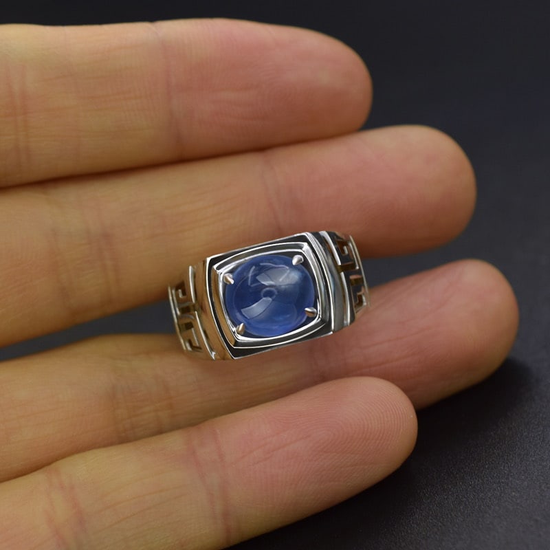 14k Gold 4.78 Ct Natural Sapphire Ring - 2