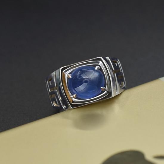 14k Gold 4.78 Ct Natural Sapphire Ring - 3