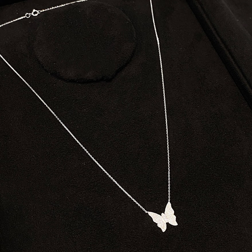 14k Gold 0.4 Ct Natural H Diamond Necklace - 5