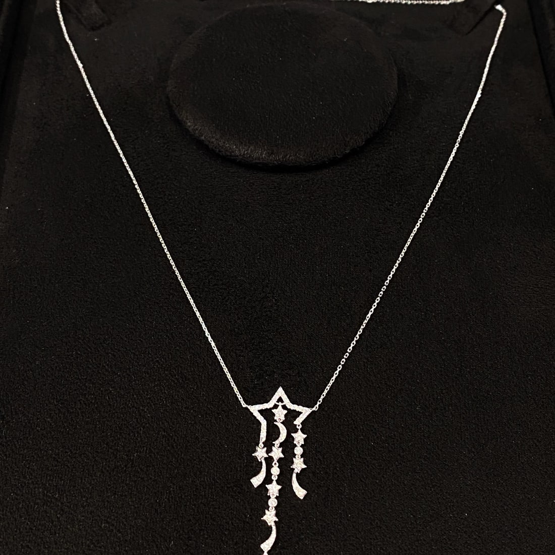 14k Gold 0.29 Ct Natural H Diamond Necklace - 2
