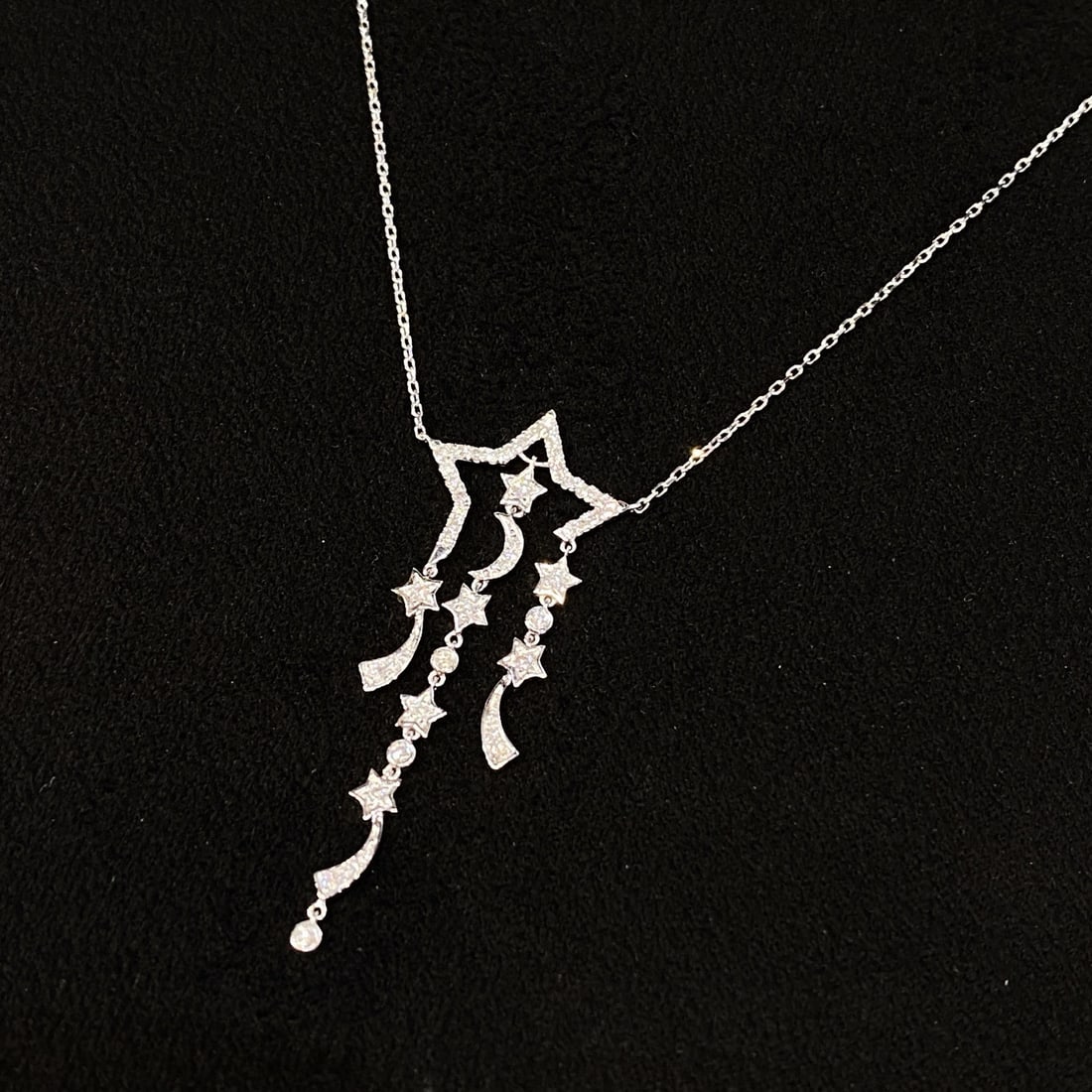 14k Gold 0.29 Ct Natural H Diamond Necklace - 4