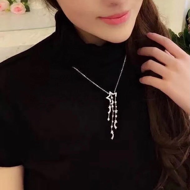 14k Gold 0.29 Ct Natural H Diamond Necklace - 8