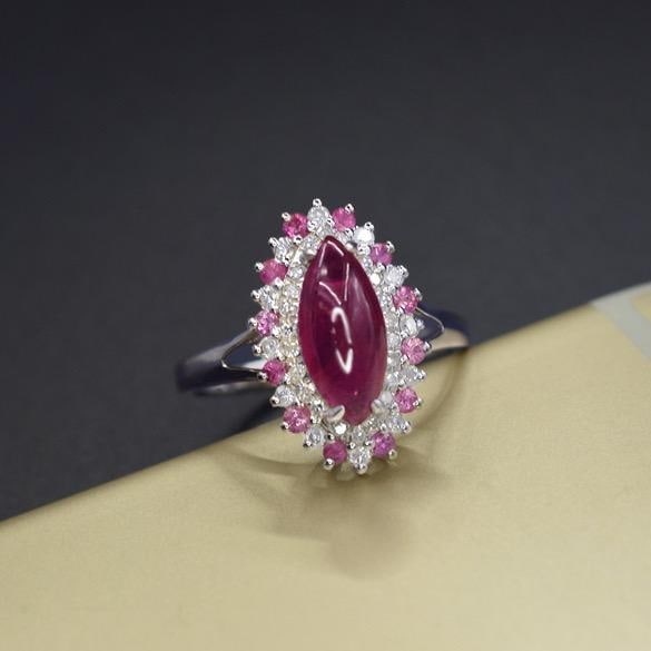 14k Gold 2.12 Ctw Natural Ruby & Diamond Ring - 2
