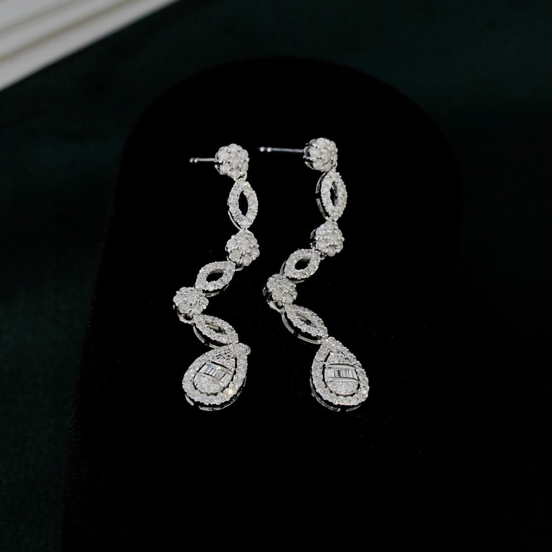 14k Gold 1 Ct Natural H Diamond Earrings - 2
