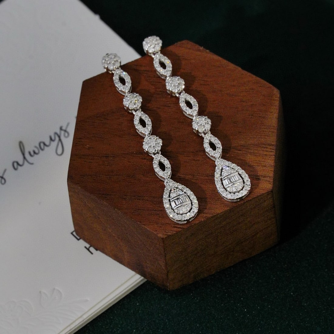 14k Gold 1 Ct Natural H Diamond Earrings - 4