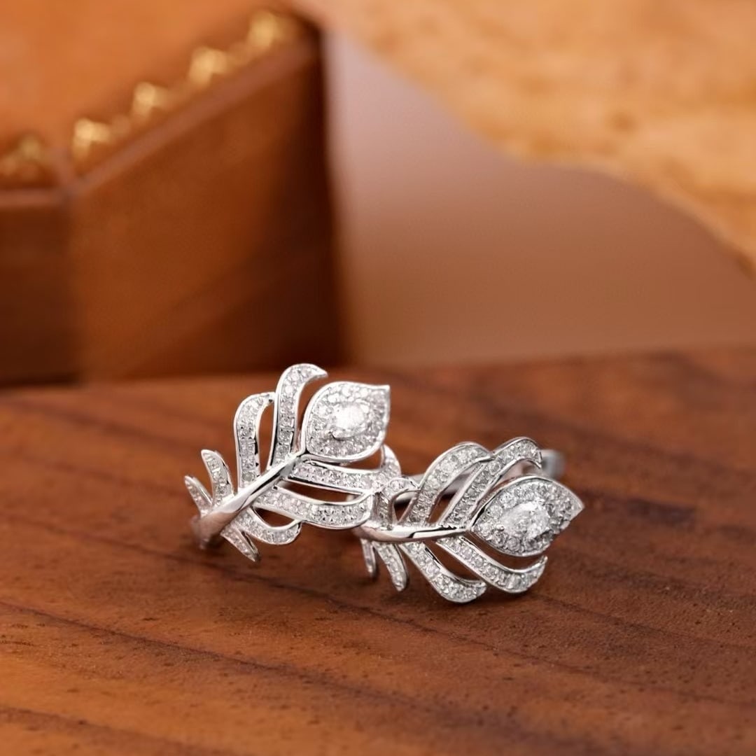 14k Gold 0.32 Ct Natural H Diamond Earrings - 2