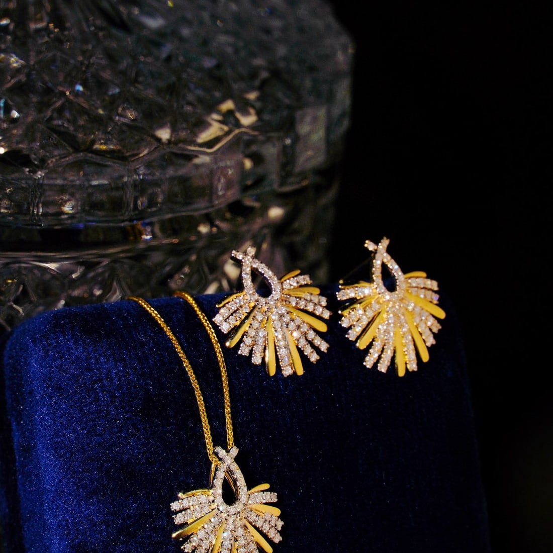 14k Gold 0.78 Ctw Natural H Diamond Jewelry Set - 2