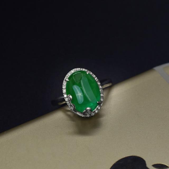 14k Gold 4.27 Ctw Natural Emerald & Diamond Ring - 3