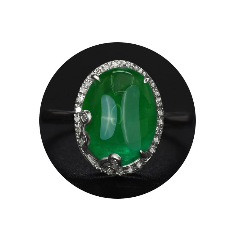 14k Gold 4.27 Ctw Natural Emerald & Diamond Ring - 4