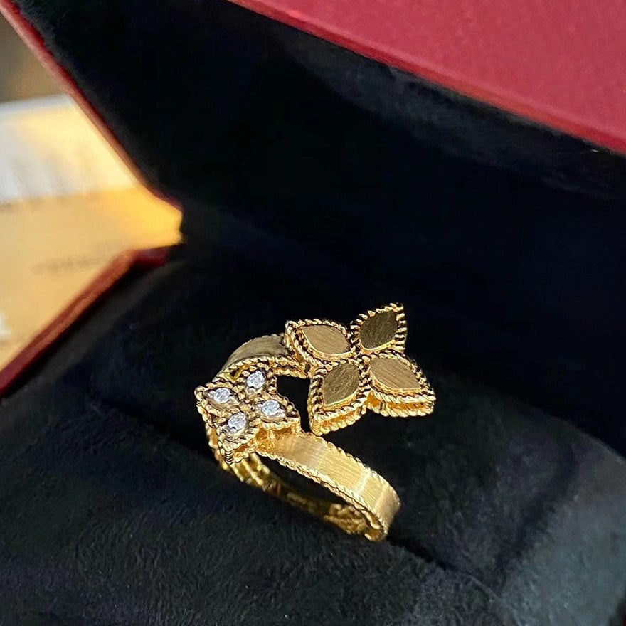 14k Gold 0.04 Ct Natural H Diamond Ring - 3