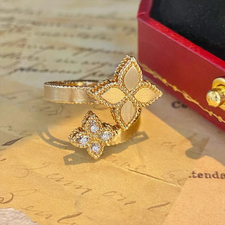 14k Gold 0.04 Ct Natural H Diamond Ring - 6
