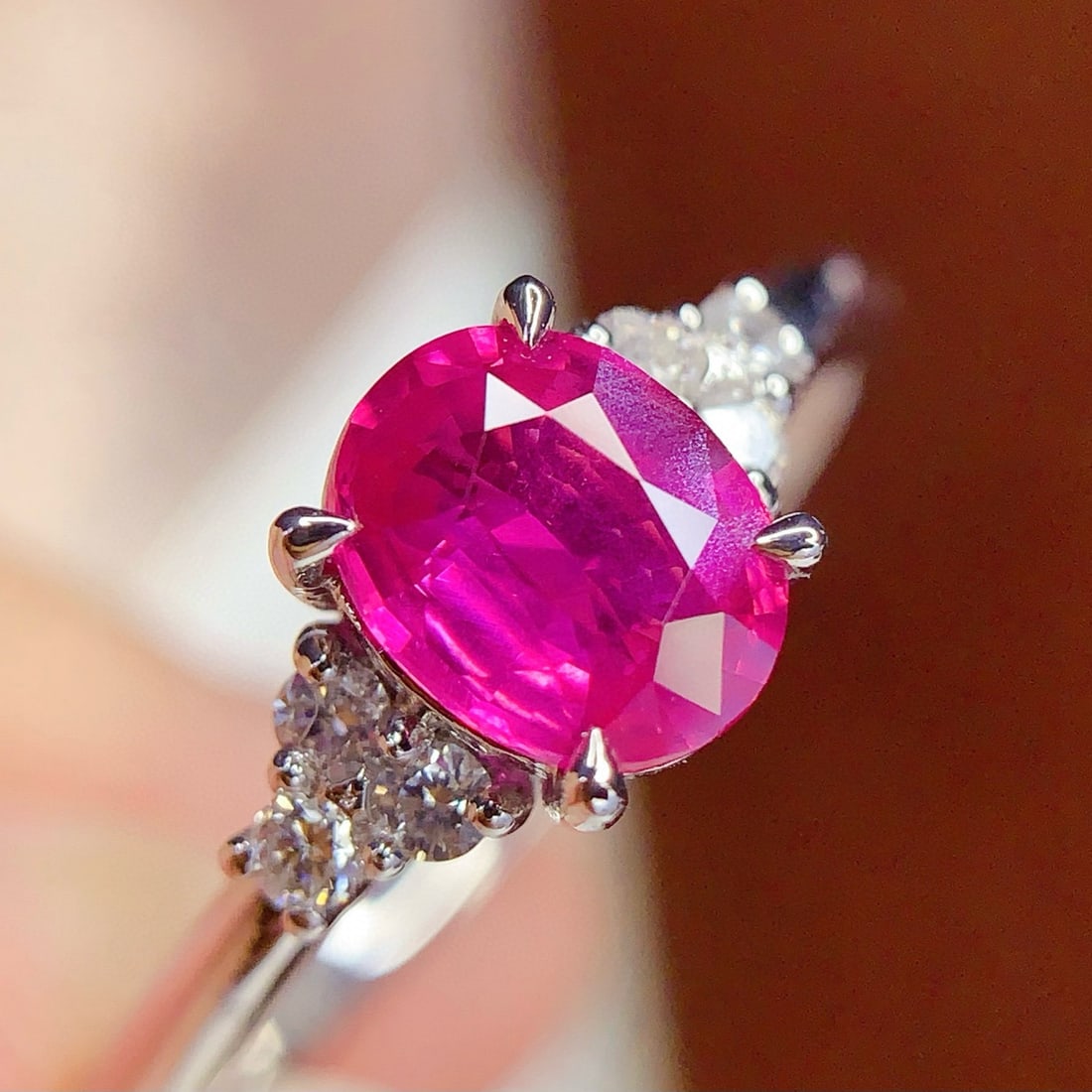 14k Gold 1 Ct Natural Sapphire & Diamond Ring - 2