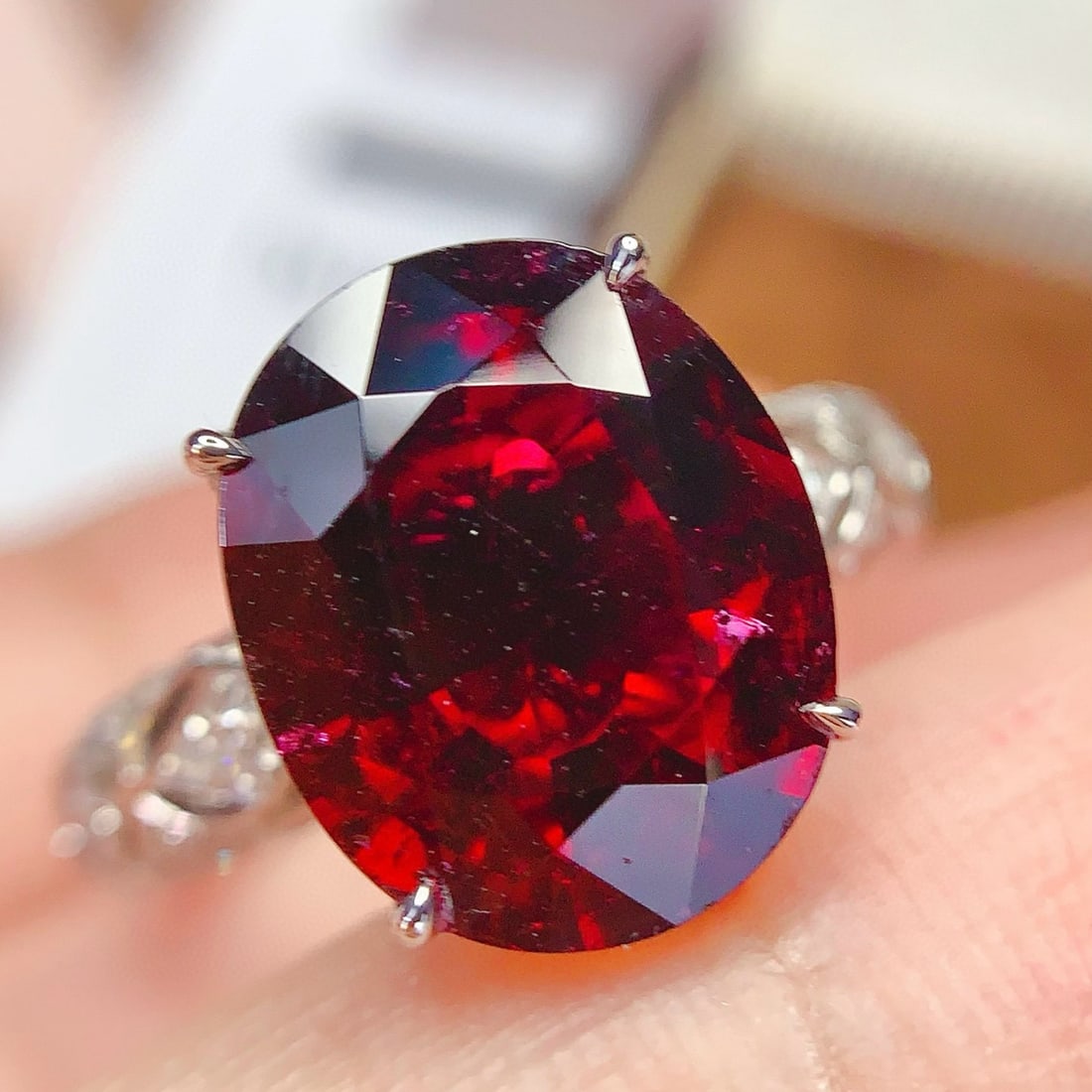 14k Gold 5.58 Ct Natural Tourmaline & Diamond Ring - 3