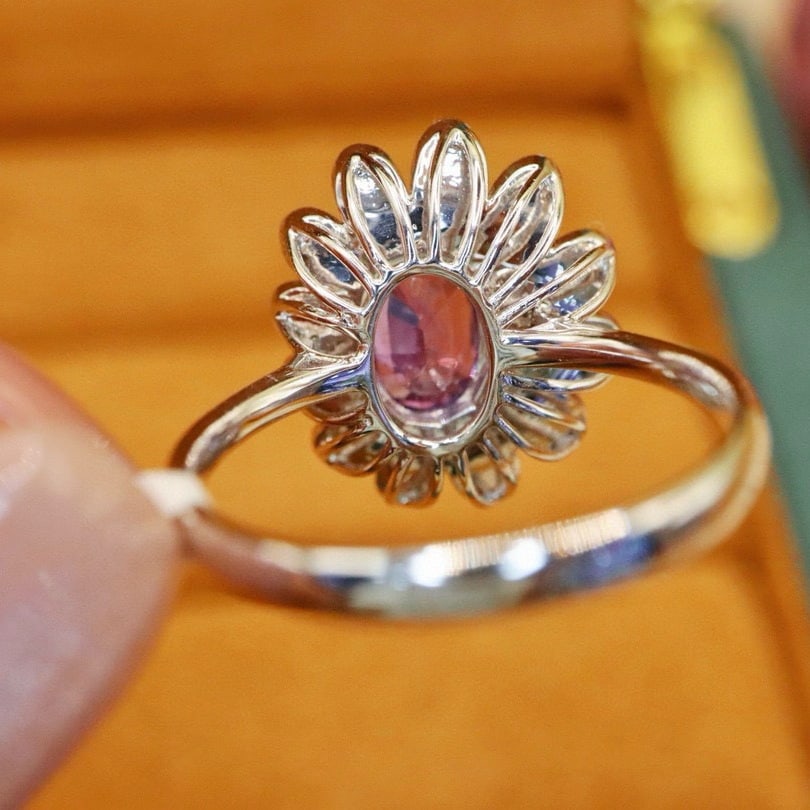 14k Gold 1.89 Ctw Natural Sapphire & Diamond Ring - 4
