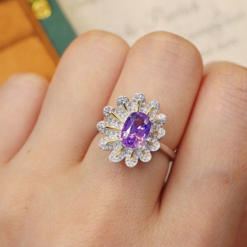 14k Gold 1.89 Ctw Natural Sapphire & Diamond Ring - 5