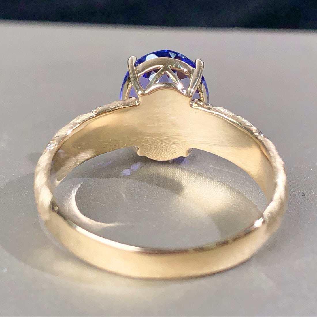 14k Gold 2.75 Ctw Natural Tanzanite & Diamond Ring - 4