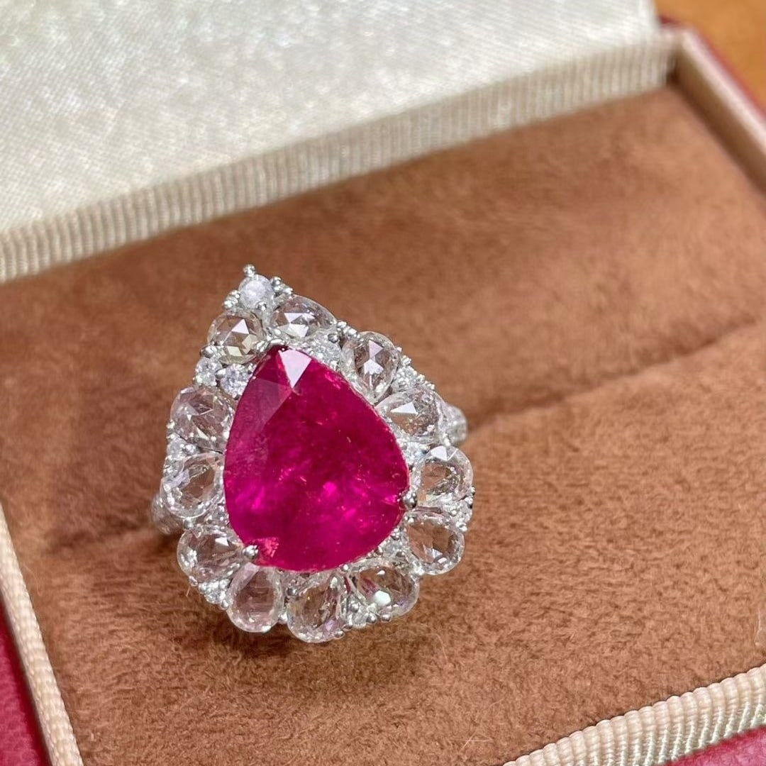 14k Gold 6.50 Ctw Natural Tourmaline & Sapphire Ring - 2