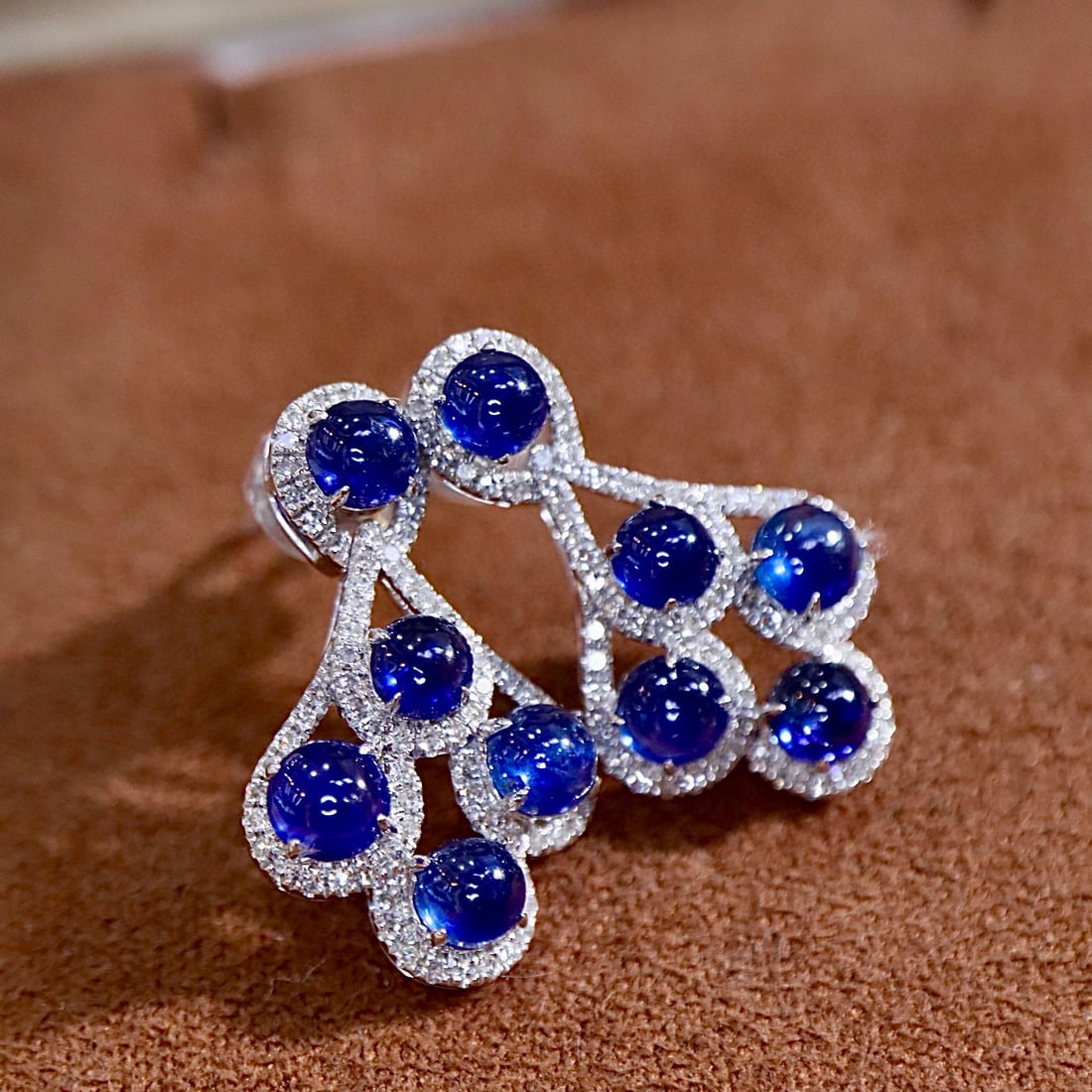 14k Gold 3.34 Ctw Natural Sapphire & Diamond Earrings - 3