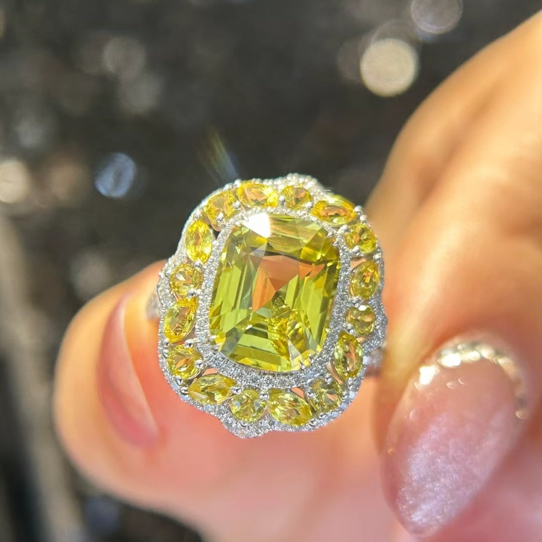 14k Gold 5.19 Ctw Natural Chrysoberyl & Diamond Ring - 5