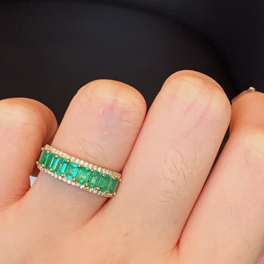 14k Gold 2.04 Ctw Natural Emerald & Diamond Ring - 6