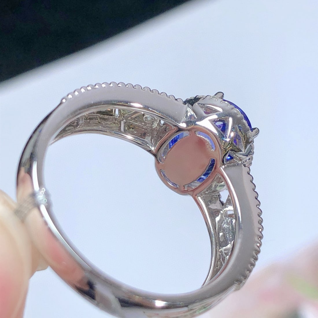 14k Gold 2.46 Ctw Natural Tanzanite & Diamond Ring - 3