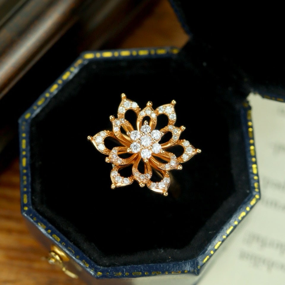 14k Gold 0.50 Ct Natural H Diamond Ring - 2