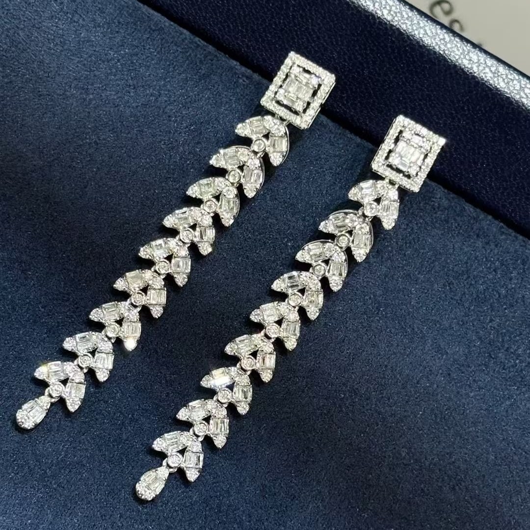 14k Gold 1.5 Ct Natural H Diamond Earrings - 2