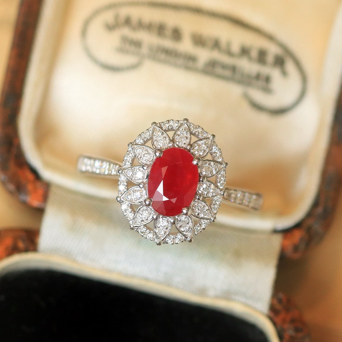 14k Gold 1.36 Ctw Natural Ruby & Diamond Ring - 2