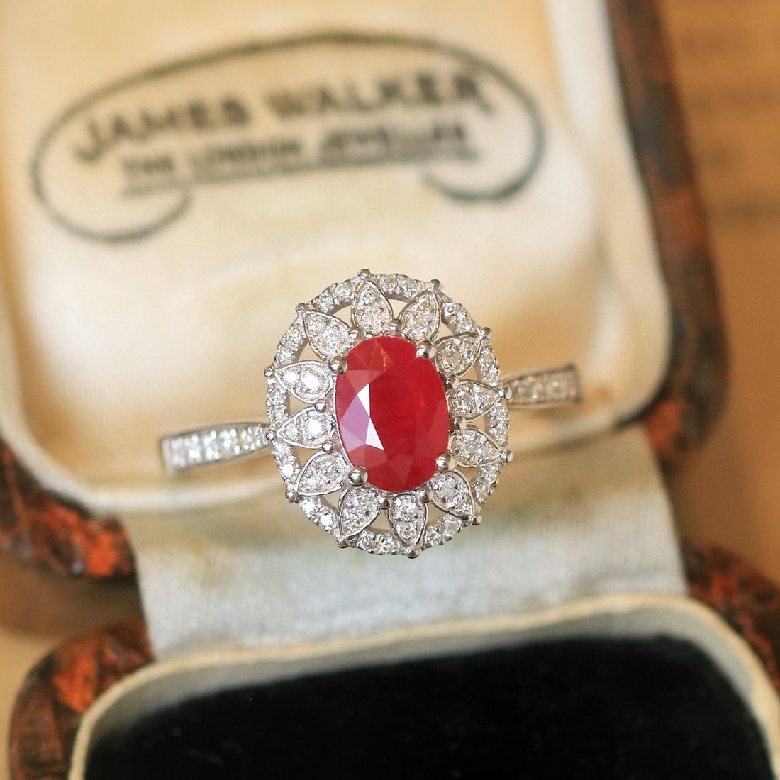 14k Gold 1.36 Ctw Natural Ruby & Diamond Ring - 3