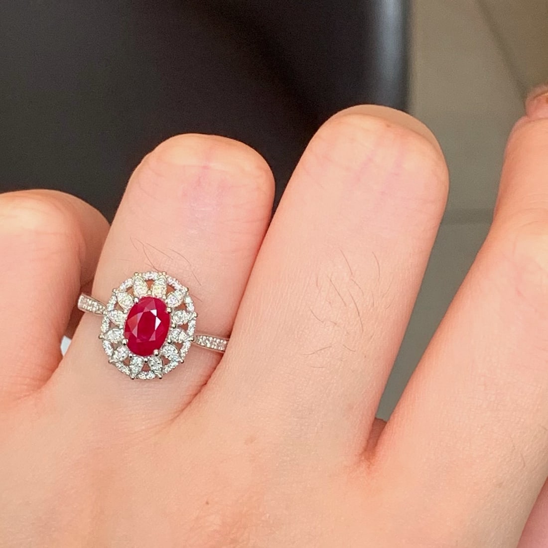 14k Gold 1.36 Ctw Natural Ruby & Diamond Ring - 7