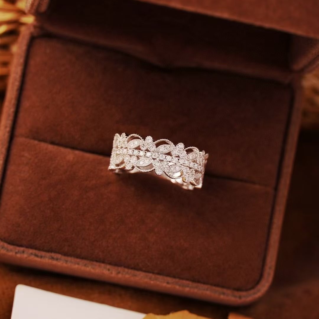 14k Gold 0.85 Ct Natural H Diamond Ring - 3