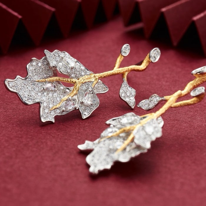 14k Gold 1.65 Ctw Natural H Diamond Earrings - 2