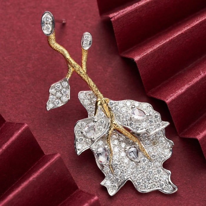 14k Gold 1.65 Ctw Natural H Diamond Earrings - 3