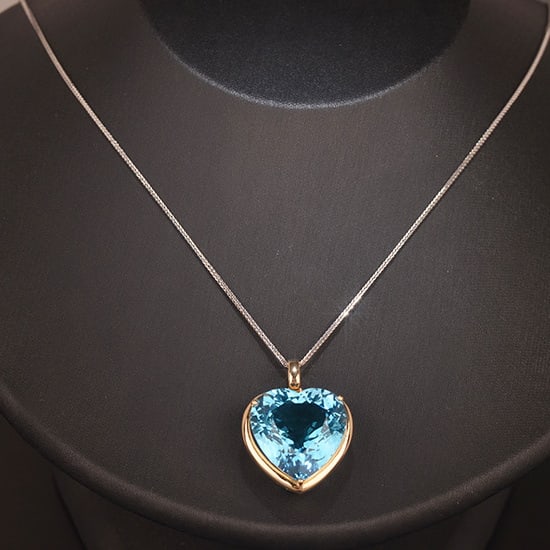 14k Gold 30.8 Ct Natural Topaz Pendant( Without Chain ) - 2