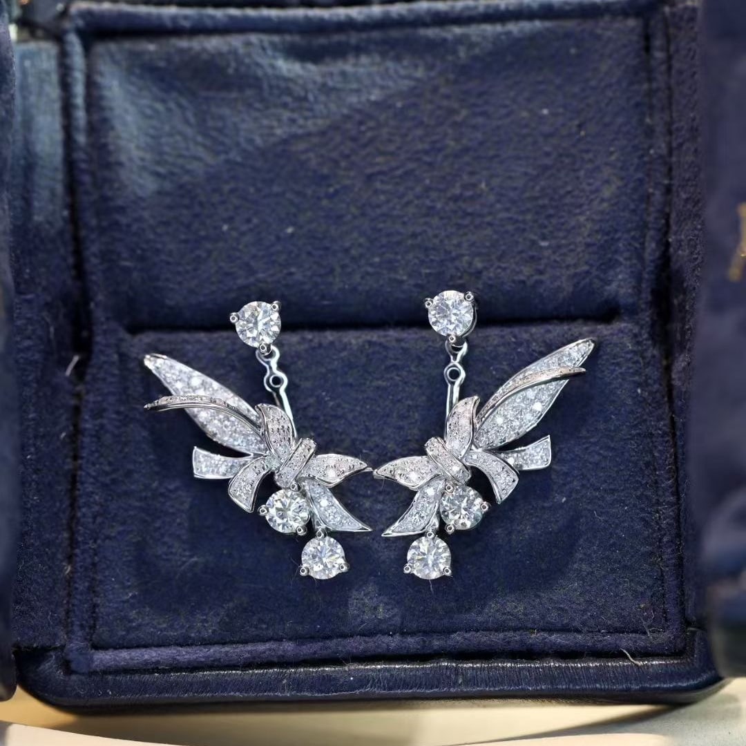 14k Gold 1.40 Ctw Natural H Diamond Earrings - 6
