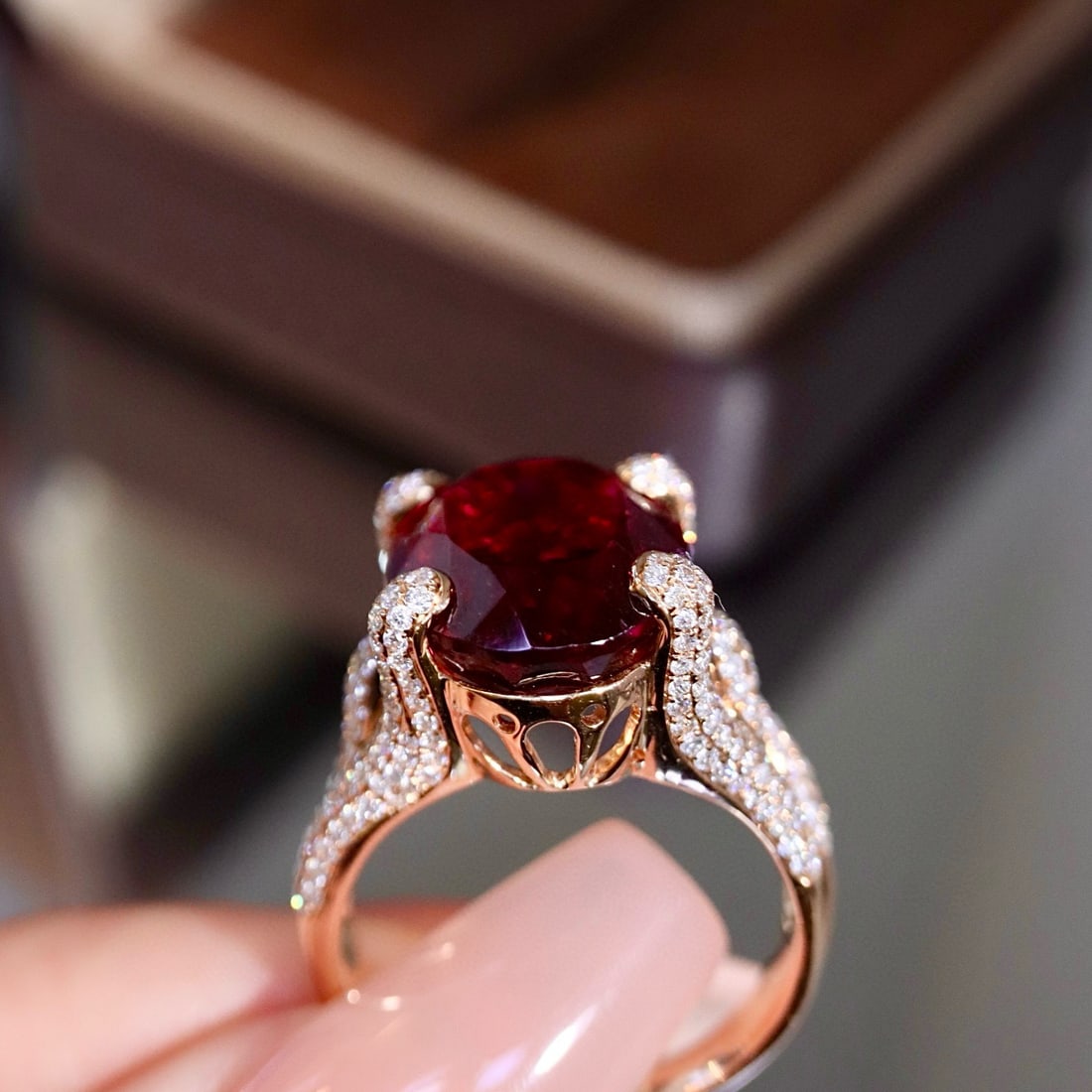 14k Gold 14.71 Ctw Natural Tourmaline & Diamond Ring - 4